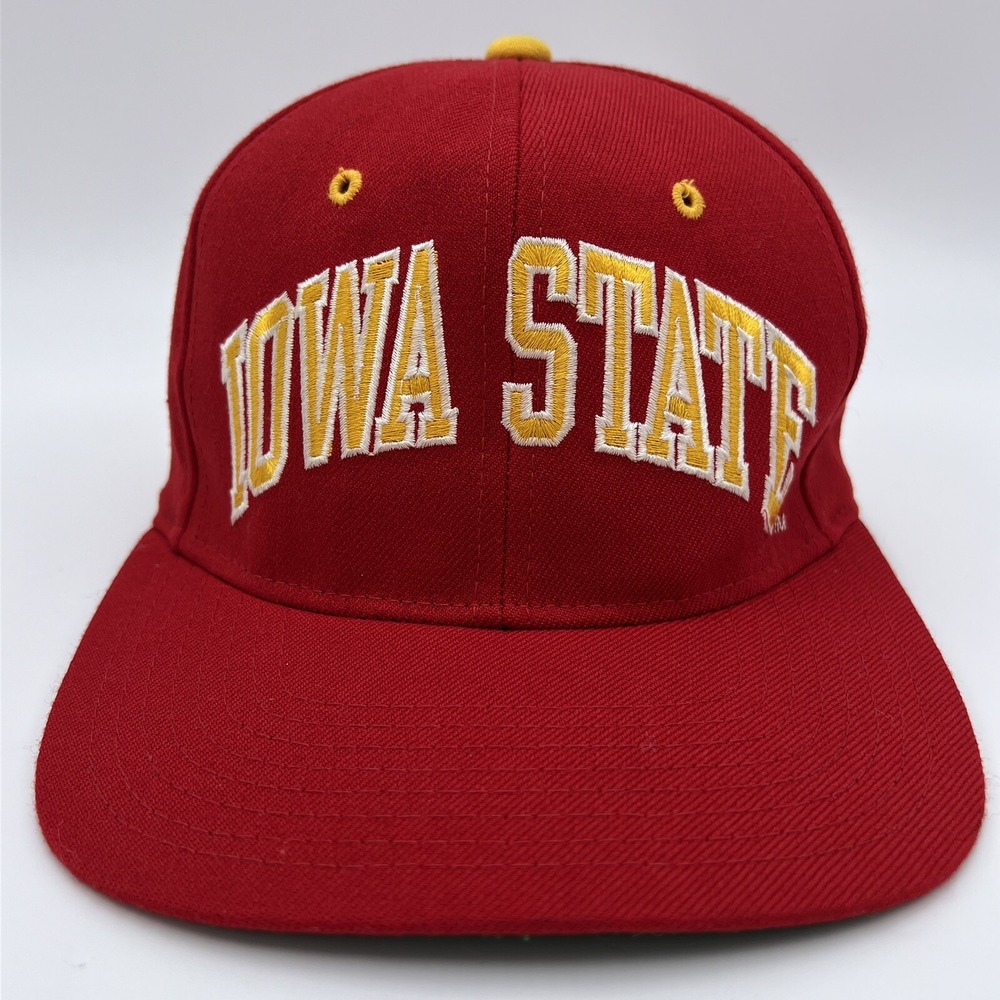 Vintage‎ STARTER Iowa State Cyclones Fitted Hat Cap Red Embroidered Wool Blend